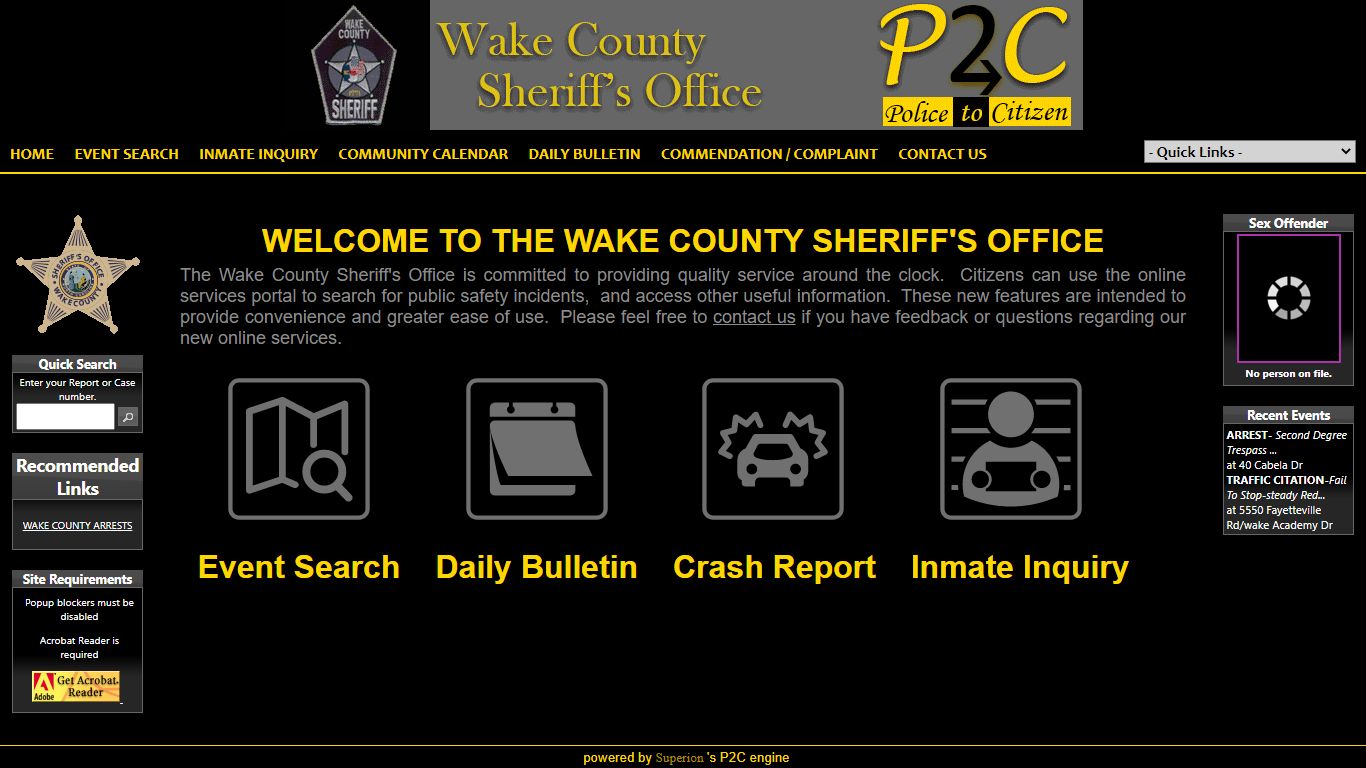 Wake County Sheriff's Office P2C